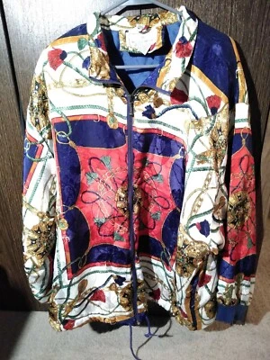 VTG MAGGIE LAWRENCE JACKET MULTI-COLOR ORIENTAL STYLE ZIP 22/W-24/W - Image 1 of 4