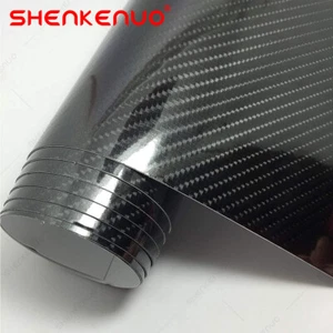 Accesorios para automóviles 7D brillante fibra de carbono vinilo película interior coche envoltura pegatinas Y1 - Imagen 1 de 11