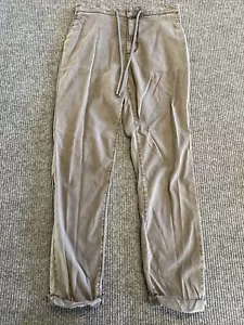 Paige Pants Mens 30 Grey Pickets Drawstring Elastic Back Stretch Waste Altered - Picture 1 of 13