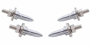 2 pares de pernos de sujeción de matrícula cromados en forma de bala para automóvil semirremolque motocicleta - Imagen 1 de 2