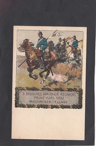 Militaria / Regiments-AK, 3. Bad. Dragoner Regiment, Prinz Karl Nr. 22, 1910 - Bild 1 von 2