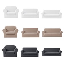 2-Piece Sofa Cover Protector Causal Armchair Couch Slipcover Anti-Slip