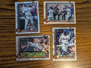 2025 Topps Series 2 New York Mets Diamante Lot of 4 Sun Holiday Foil Soto Acuna - Bild 1 von 8