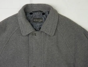 Jacques Heim Paris Wool Coat Mens Size XL UK 44 EU 54 Grey Vintage Car Overcoat - Picture 1 of 14