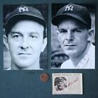 1930-40 Yankees de New York George Selkirk oral Hildebrand autographes et ensemble de photos -