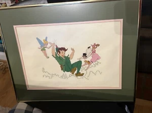 Vintage Disney Peter Pan needlepoint/1983/framed/glare resistant glass/20.24x16 - Picture 1 of 7