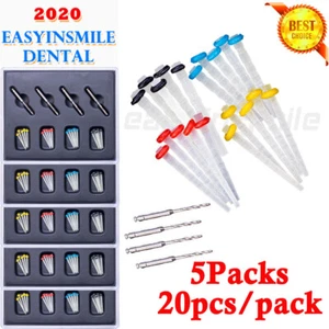 100Pc Dental Endo Quartz Fiber Post Resin Glass Screw Piles Root Canal Pin+Drill - Picture 1 of 10
