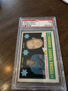 1969 OPC O Pee Chee Vezina Trophy Jacques Plante Glenn Hall PSA 7 St. Louis #207 - Picture 1 of 2