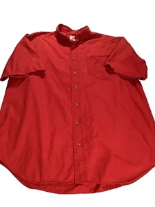 Michael Austin Rugged Wear Shirt Long Sleeve Button Down Mens XL Red - Picture 1 of 6