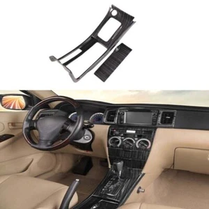 Trim 2X Center Console Gear Shift Panel lack Wood Grain Toyota Corolla 2003-2008 - Picture 1 of 9