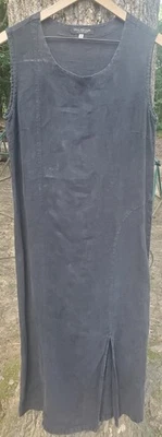 Vestido Backstage by Oska Negro Talla 2 Sin Mangas 100% Lino Lagenlook Foto 1 de 4