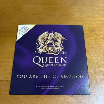 Queen Adam Lambert You Are The Champions Limited Edition CD Single Used - Photo 1/3