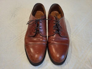 Brooks Brothers Brown Lace Up Leather Cap Toe Oxford Dress Shoes Men’s Size 8.5 - Picture 1 of 14