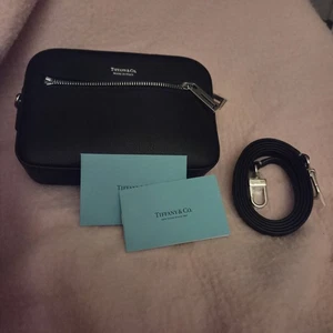 Tiffany & Co. Umhängetasche schwarz italienisches Leder. NEU - Bild 1 von 14