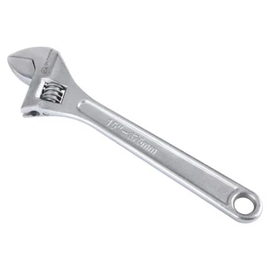 15" Adjustable Wrench, Heavy Duty Drop Forged Steel, Chrome Plated, Precision... - Picture 1 of 7