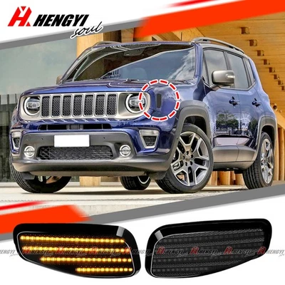 2X  Seitenblinker Blinker Blinkleuchte Schwarz für Jeep Renegade 2015-2022 - Bild 1 von 4