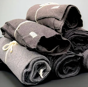 Vintage 1950s Canadian Defense Wool Blanket, Queen ~60" x 80", Unissued. - Picture 1 of 8