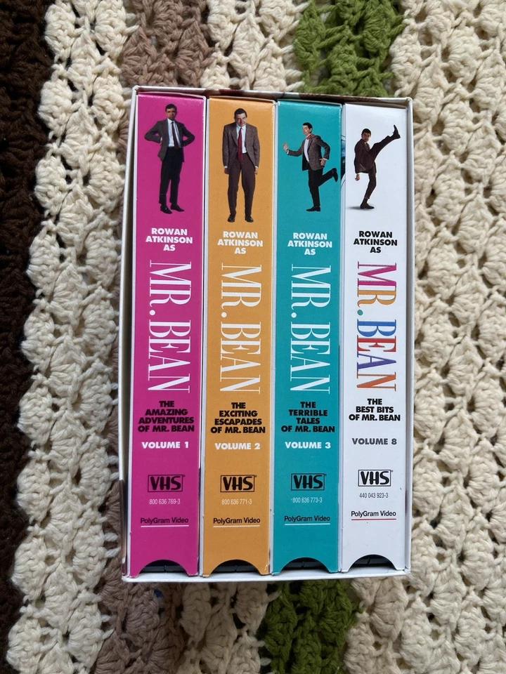 VTG Mr. Bean A Box Of Beans 89-93 4 VHS Set PolyGram Video Cult Rowan Atkinson  - Image 1 of 4