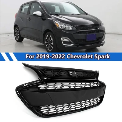 42687998 For Chevrolet Spark 2019-2022 Front Bumper Upper Grille Glossy Black - Imagem 1 de 4