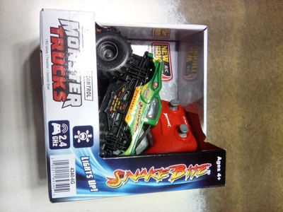 New Bright 1:43 RC Snakebit Monster Truck Green Radio  Control Red Bigfoot - Image 1 of 2