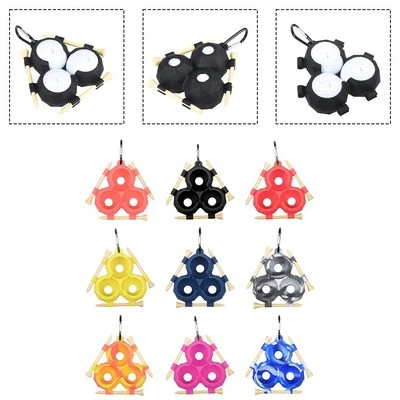 Funktioneller Silikon Golfballhalter mit Karabiner zum Transport von zwei Bälle - Bild 1 von 4