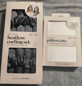 Kitsch The Satin Heatless Hair Curling/ Pillowcase Set New - Picture 1 of 2
