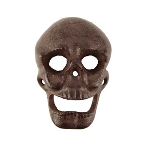 Metal Wall Mount Skeleton Skull Beer Cap Soda/Pop Top Bottle Opener Bar/Pub Tool - Picture 1 of 4