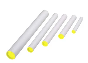 5 tubi CARTONE CON TAPPO PLASTICA SPEDIZIONI POSTALI ALT50x5cm DIAMETRO BIANCHI - Imagen 1 de 1