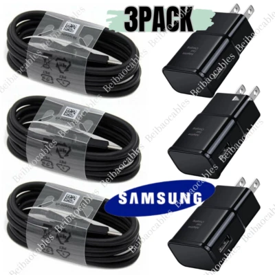Adapter Fast Charger Type C With Phone Charging Cable For Samsung Galaxy Android - Image 1 of 4