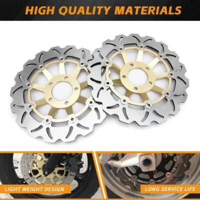 For Suzuki Front Brake Rotors Discs GSX R 750 1988-1995 GSXR 1100 W 1993-2000 - Image 1 of 4