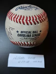 Autógrafo firmado por los Lynchburg Hillcats Indians MLB juego bola usada 2018 #1 - Imagen 1 de 6