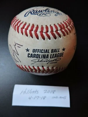   Pelota usada del juego firmada con autógrafo Lynchburg Hillcats Indians MLB 2018 #1 Foto 1 de 4