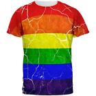 Distressed Gay Pride Flag All Over Mens T Shirt