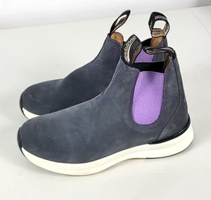 Neu ohne Karton - Blundstone Active Chelsea Damenstiefel grau lila Leder AU UK 4/US 7 - Bild 1 von 9