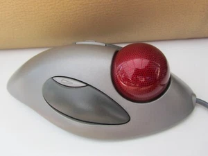 Logitech T-BC21 Wired USB Ergonomic Marble Track Ball Mouse Tested & Working - Picture 1 of 5