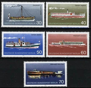 Berlín 1975, Transport (III) conjunto de barcos en estado bastante bueno MNH, Mi 483-87 cat 6€ - Imagen 1 de 1