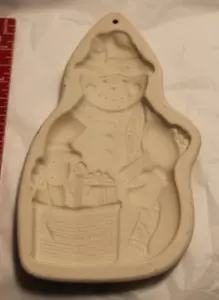 Vintage 1997 Snow Friends Chilly Snowman Longanberger Cookie Candy Mold - Picture 1 of 9