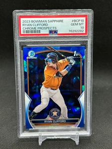 2023 Bowman Chrome Prospects Sapphire Base Ryan Clifford PSA 10 #BCP10 ASTROS - Picture 1 of 2