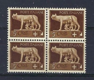 Italien 1929 Sc# 213 She Wolf she-wolf Romulus & Remus Block 4 postfrisch - Bild 1 von 1