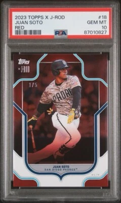 2023 Topps x J-Rod The Show Out Collection JUAN SOTO Red Foil #1/5 - Image 1 of 2