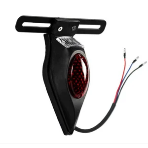 Motorcycle LED Teardrop Brake Tail Light Brake License Plate Integrated Light - Picture 1 of 8