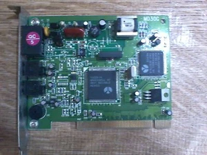 Scheda PCI 56K internal fax modem V.92 voice Chipset Rockwell Vintage Retro PC - Foto 1 di 1