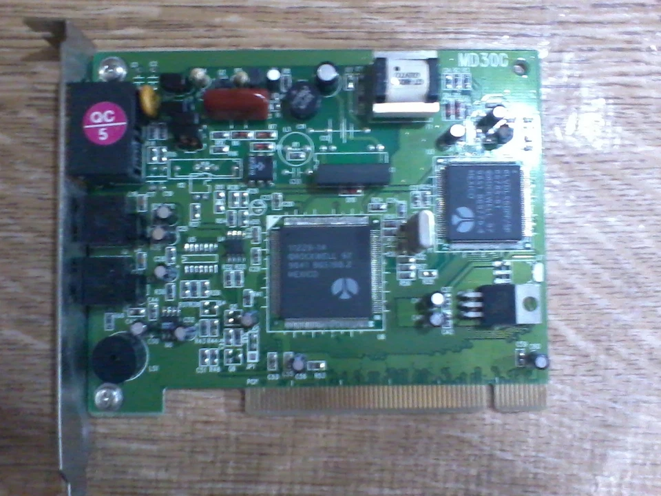 Scheda PCI 56K internal fax modem V.92 voice Chipset Rockwell Vintage Retro PC - Immagine 1 di 1