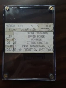 DAVID BOWIE -GLASS SPIDER TOUR- AUGUST 3, 1987 -GIANTS STADIUM - TICKET STUB - Picture 1 of 2