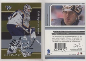2001-02 ITG Be A Player Signature Series Gold Auto Mike Dunham #093 Auto