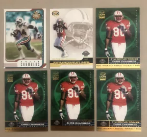 Chris Chambers 🏈 Miami Dolphins 🐬 Football Cards 🏈 6 Card Lot (5 RCs) 🏈 - Picture 1 of 12