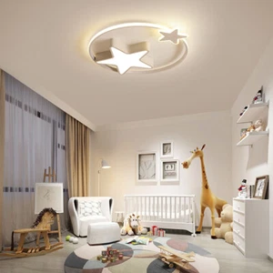 Modern LED Deckenleuchte Stern Jungen Mädchen Kinderzimmer Lampe Fernbedienung - Bild 1 von 6