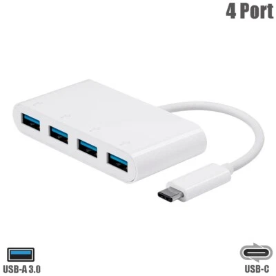 4 Port USB-A 3.0 Female to USB-C 3.1 Type-C Male HUB Adapter MacBook Chromebook - Image 1 of 4