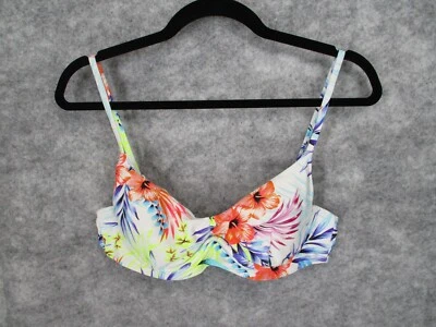 No Boundaries Women's Swimwear Large 11/13 Bikini Top Adjustable Straps Floral - Image 1 of 4