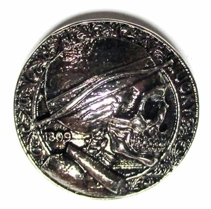 Badge broche soldat Skull métal coulé pins plaque vis métallique Cast Metal - Picture 1 of 3